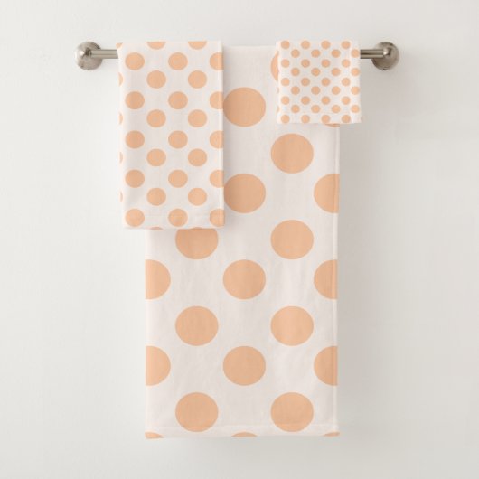 Motif à pois pêche et pêche clair (En situation)