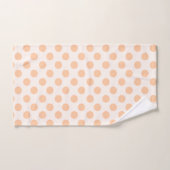 Motif à pois pêche et pêche clair (Serviette à main)