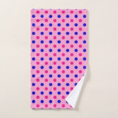 Motif à pois rose bleu rose (Serviette à main)