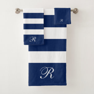 Motif à rayures blanches et bleues