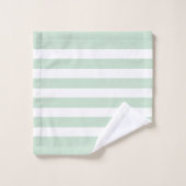 Motif à rayures blanches et vertes (Gant de toilette)