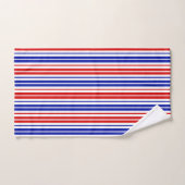 Motif à rayures blanches rouges bleues   (Serviette à main)