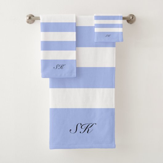 Motif à rayures bleu clair et blanc (En situation)
