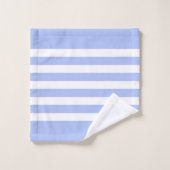 Motif à rayures bleu clair et blanc (Gant de toilette)