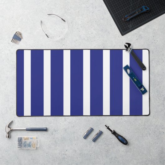 Motif à rayures bleu et blanc marine (Poste de travail)