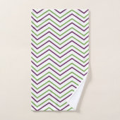 Motif à rayures chevron vert violet (Serviette à main)