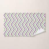 Motif à rayures chevron vert violet (Serviette à main)