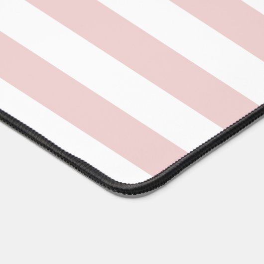 Motif à rayures classiques en rose pâle sur blanc (Coin)
