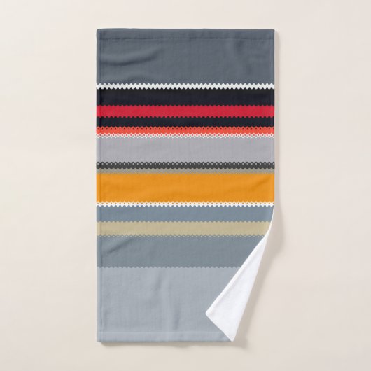 Motif à rayures multicolores bleu jaune rouge (Serviette à main)