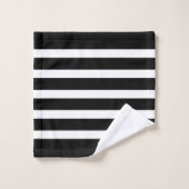 Motif à rayures noir et blanc (Gant de toilette)