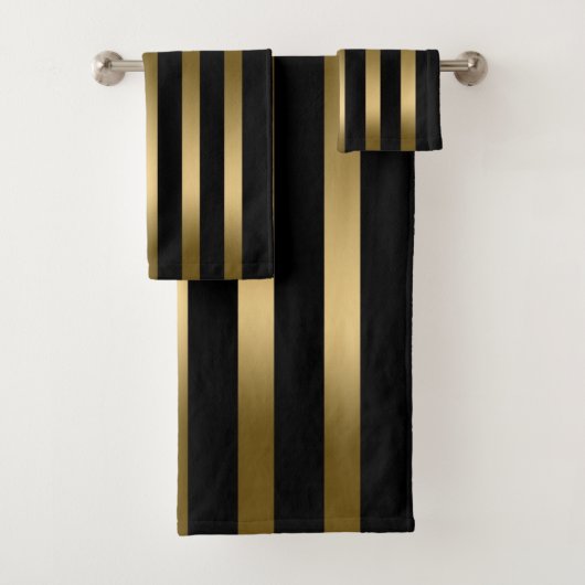 Motif à rayures noir et or (En situation)