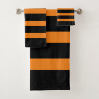 Motif à rayures noir et orange