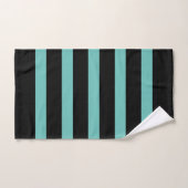 Motif à rayures noir et turquoise (Serviette à main)