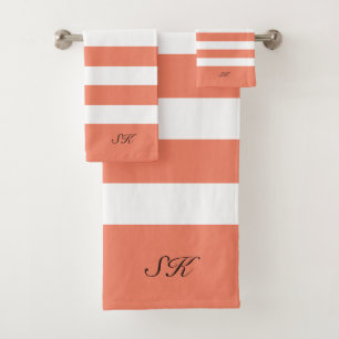 Motif à rayures orange et blanc