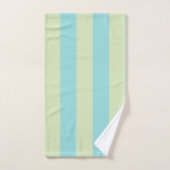 Motif à rayures pastel doux - Crème de citron vert (Serviette à main)