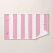 Motif à rayures rose et blanc (Serviette à main)