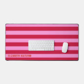 Motif à rayures rose et rouge Personnalisé (Clavier et souris)