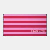 Motif à rayures rose et rouge Personnalisé (Recto)