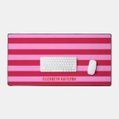 Motif à rayures rose et rouge Personnalisé (Clavier et souris)