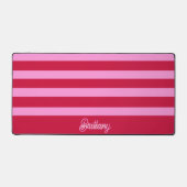 Motif à rayures rose et rouge Personnalisé (Recto)