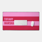 Motif à rayures rose et rouge Personnalisé (Clavier et souris)