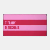 Motif à rayures rose et rouge Personnalisé (Recto)