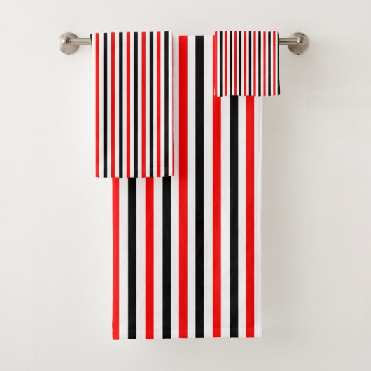Motif à rayures rouge et noir (En situation)