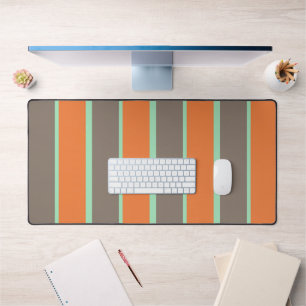 Motif à rayures vert, gris et orange