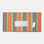 Motif à rayures vert, gris et orange (Clavier et souris)
