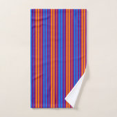 Motif à rayures verticales orange bleu violet (Serviette à main)