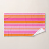 Motif à rayures verticales rose et orange (Serviette à main)