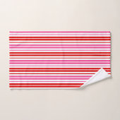 Motif à rayures verticales roses rouges blanches (Serviette à main)