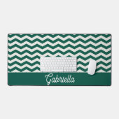 Motif à rayures zig zag chevron vert sarcelle (Clavier et souris)
