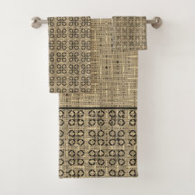 Motif à tissage beige et noir