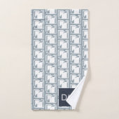 Motif à tons bleus chauds à texture géométrique (Serviette à main)
