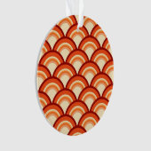 Motif à vagues Art déco - mandarine orange (devant)