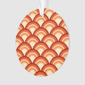 Motif à vagues Art déco - mandarine orange (devant)