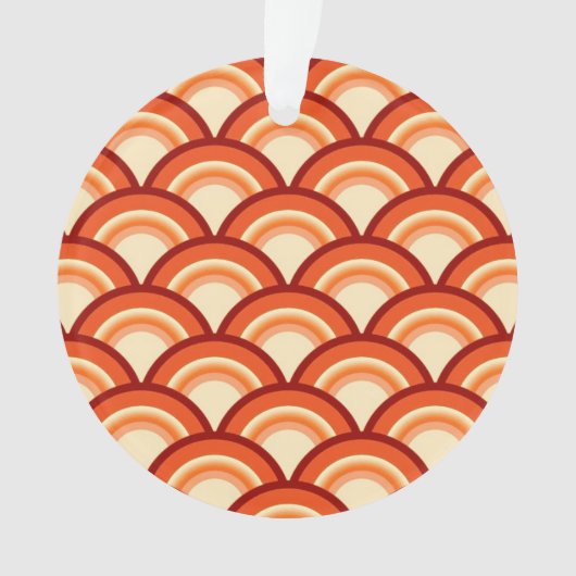 Motif à vagues Art déco - mandarine orange (devant)