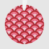 Motif à vagues Art déco - rouge et fuchsia (devant)