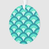 Motif à vagues Art déco - tons turquoise (devant)