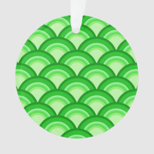 Motif à vagues Art déco - vert jade