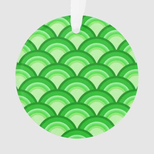 Motif à vagues Art déco - vert jade (devant)