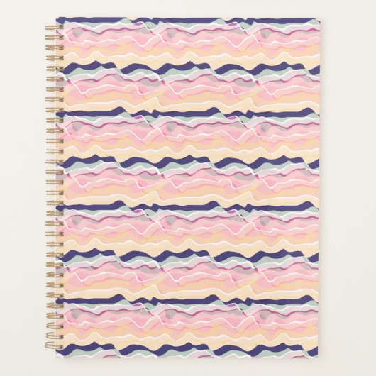 Motif à vagues Pastel Multicolore (Devant)