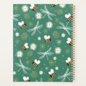 Motif abeille et fleur Année et nom Vert (Dos)