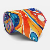 motif Abstrait 1196 avec art fluide - Cravate masc (Roulé)