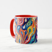 motif Abstrait 1196 avec art fluide - Mug (Devant gauche)
