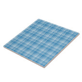 Motif abstrait à carreaux bleus et blancs (Côté)