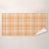 Motif Abstrait à Damier Orange et Blanc (Serviette de bain)