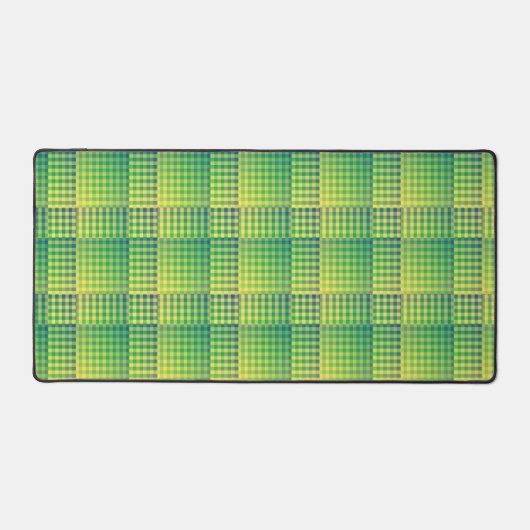 Motif Abstrait à Damier Vert Bleu (Recto)