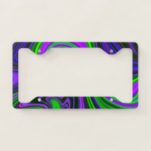 Motif Abstrait à la mode Bright Neon Purple Green